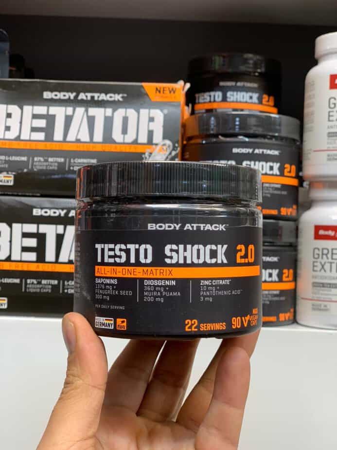 تست شوک بادی اتک Body attack Testo Shock 2.0 از مای پرو بادی