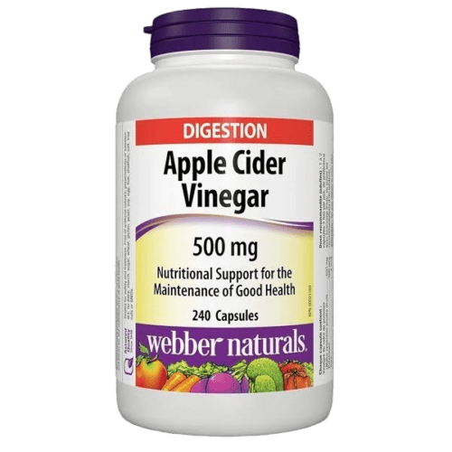 کپسول سرکه سیب ۵۰۰ میلی‌گرم ویبر نچرالز Webber Naturals Apple Cider Vinegar