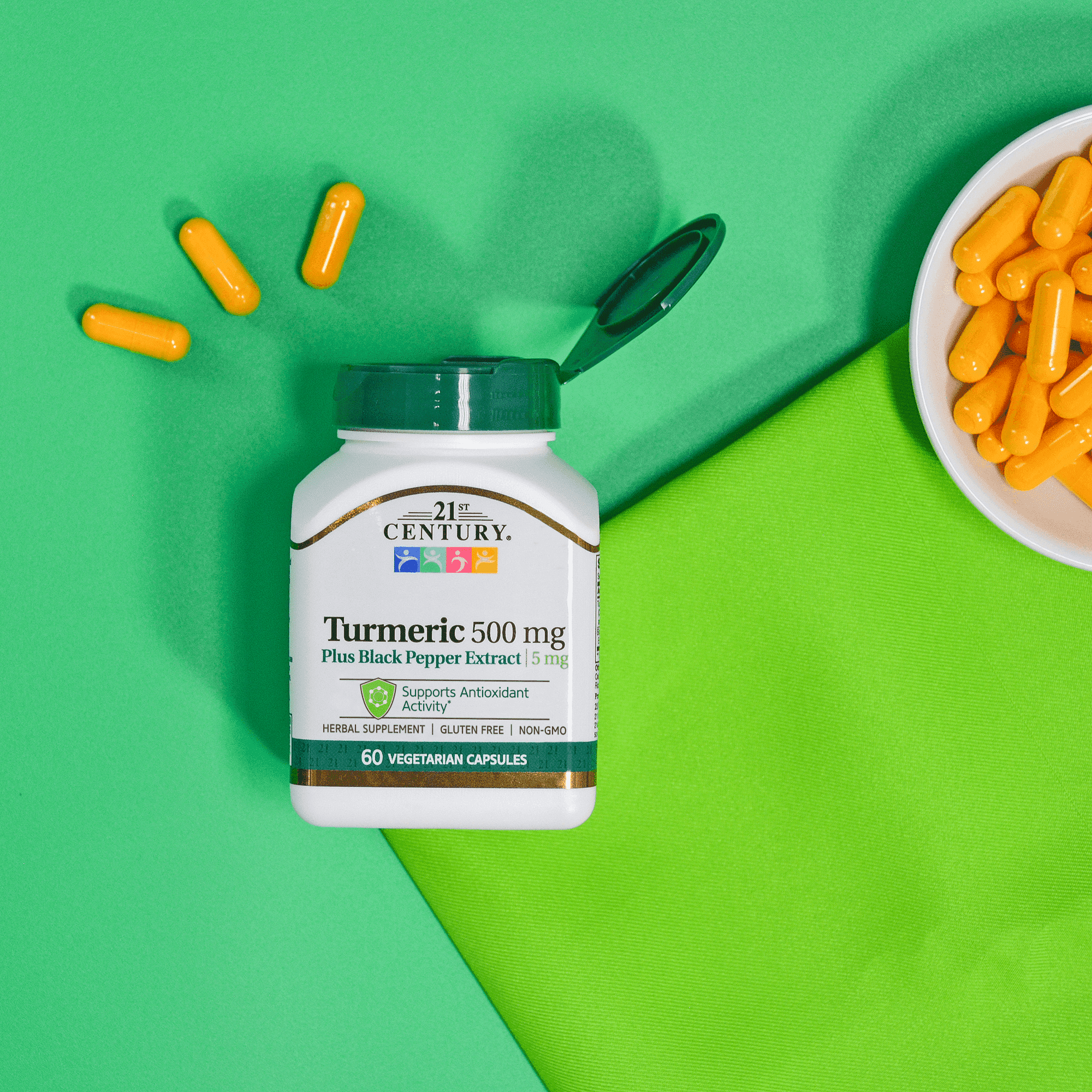 کپسول گیاهی کورکومین ۹۵ سنتری ۵۰۰ میلی گرم(۴۵ عدد) st Century Curcumin 95